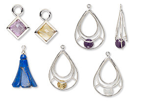 Gemstone and Sterling Silver Drops and Focals